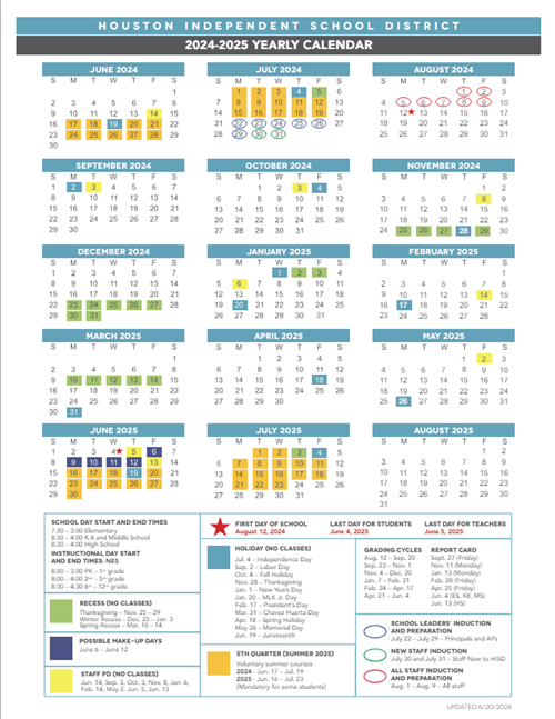 HISD Calendar